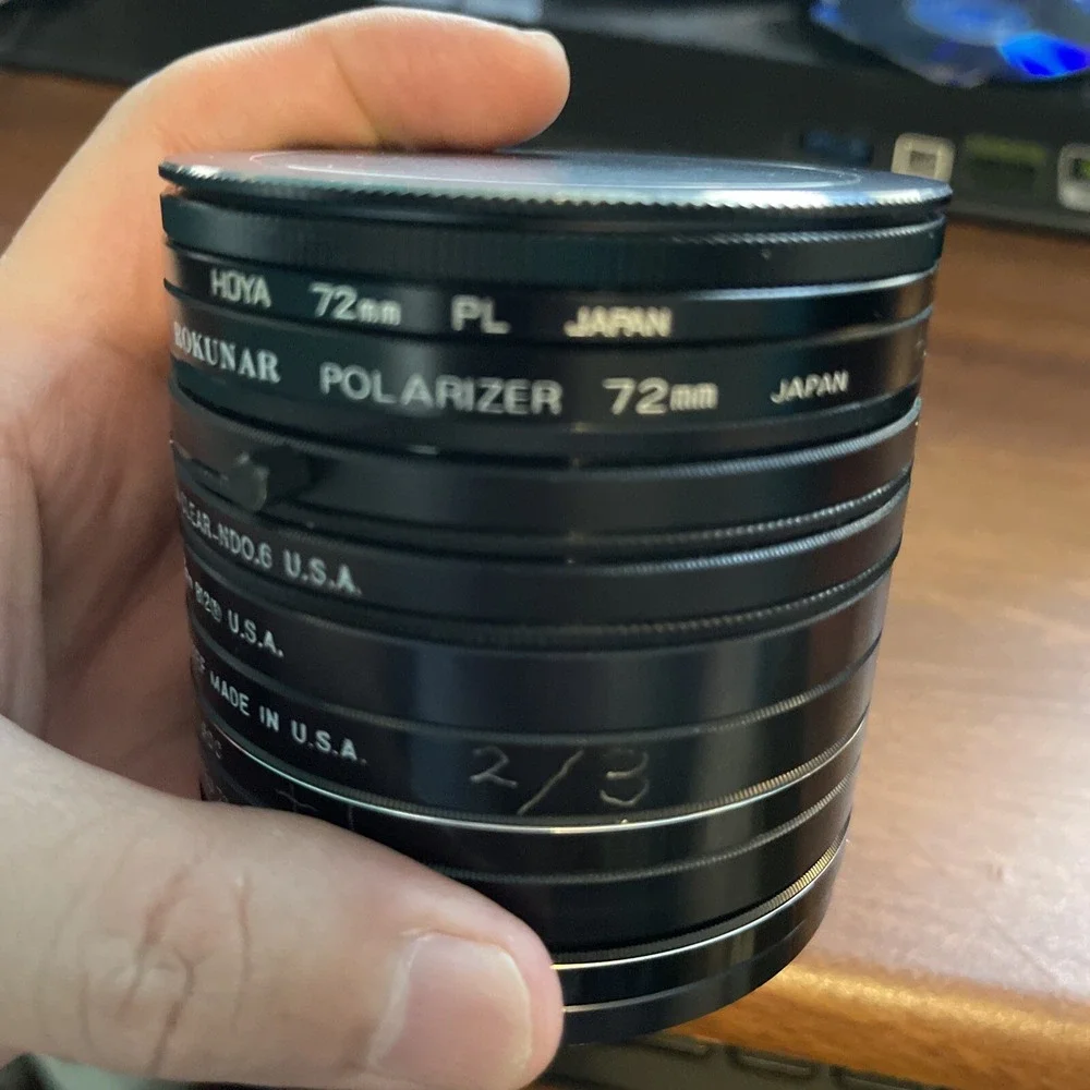 X9 Tiffen 72mm glass filters ,‎ hoya, rokunar,asanuma